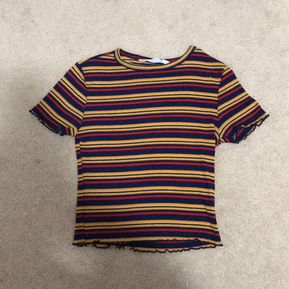 Striped coloured crop tee from Bluenotes